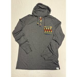 10 Tree Pullover Hoodie Shirt Sweatshirt Men's Size L Color Gray Lightweight